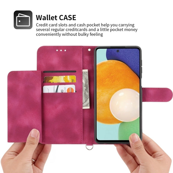 For Google Pixel 9 Skin-feel Flowers Embossed Wallet Leather Phone Case(Wine Red)