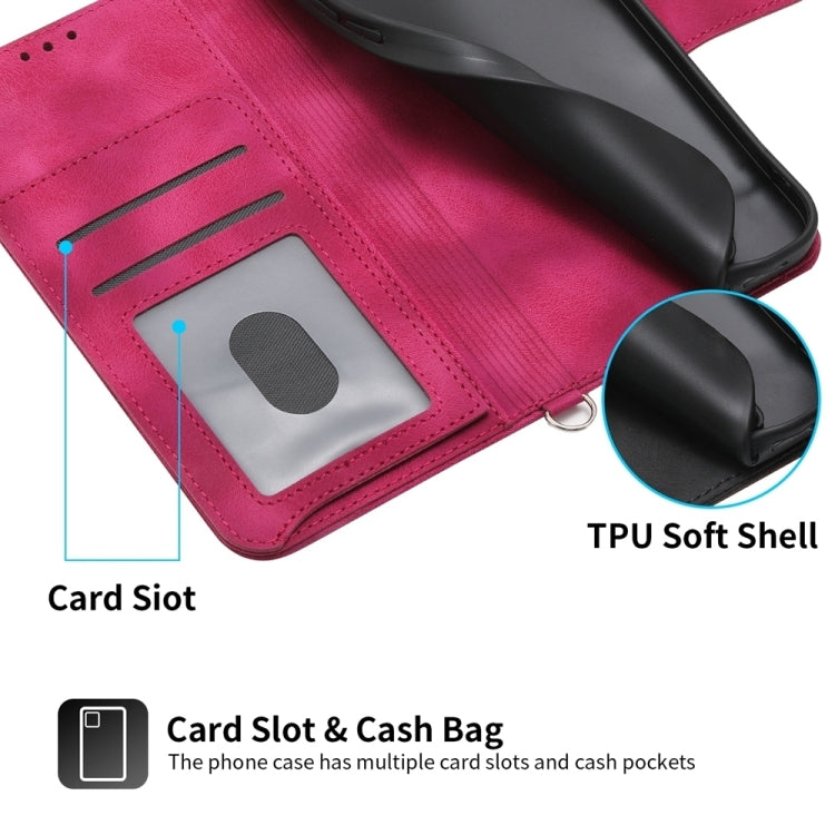 For Google Pixel 9 Skin-feel Flowers Embossed Wallet Leather Phone Case(Wine Red)