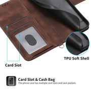 For Google Pixel 9 Pro Skin-feel Flowers Embossed Wallet Leather Phone Case(Brown)