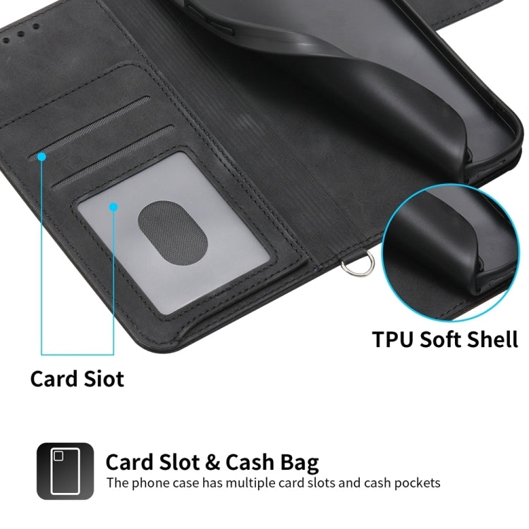 For Google Pixel 9 Pro Skin-feel Flowers Embossed Wallet Leather Phone Case(Black)