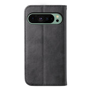 For Google Pixel 9 Cubic Grid Calf Texture Magnetic Leather Phone Case(Black)