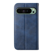 For Google Pixel 9 Cubic Grid Calf Texture Magnetic Leather Phone Case(Blue)
