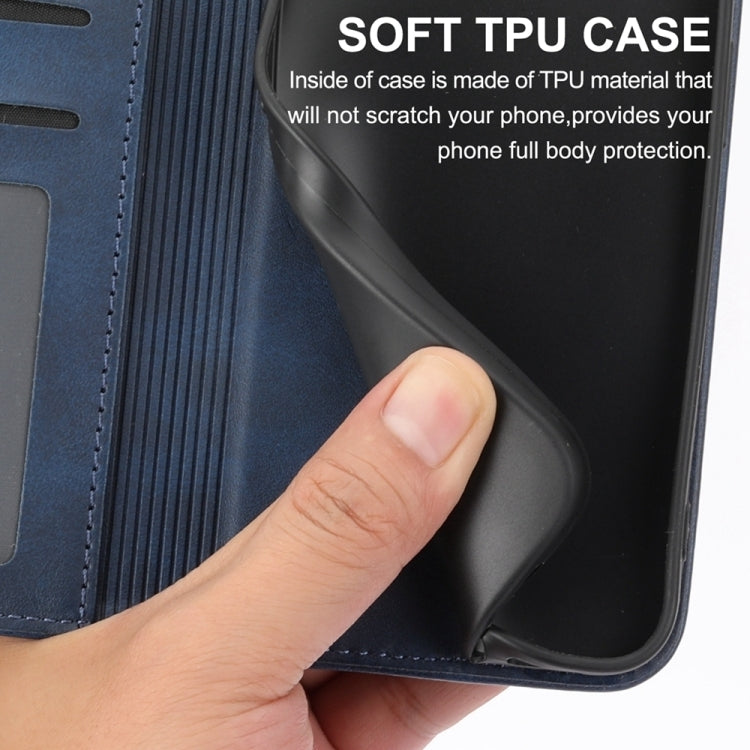 For Google Pixel 9 Cubic Grid Calf Texture Magnetic Leather Phone Case(Blue)