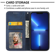For Google Pixel 9 Pro Cubic Grid Calf Texture Magnetic Leather Phone Case(Blue)