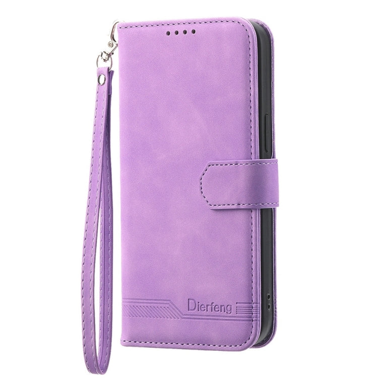 For Google Pixel 9 Dierfeng Dream Line TPU Hybrid PU Leather Phone Case(Purple)