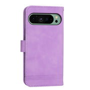 For Google Pixel 9 Dierfeng Dream Line TPU Hybrid PU Leather Phone Case(Purple)