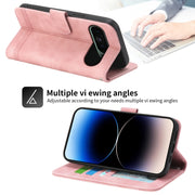 For Google Pixel 9 Dierfeng Dream Line TPU + PU Leather Phone Case(Pink)