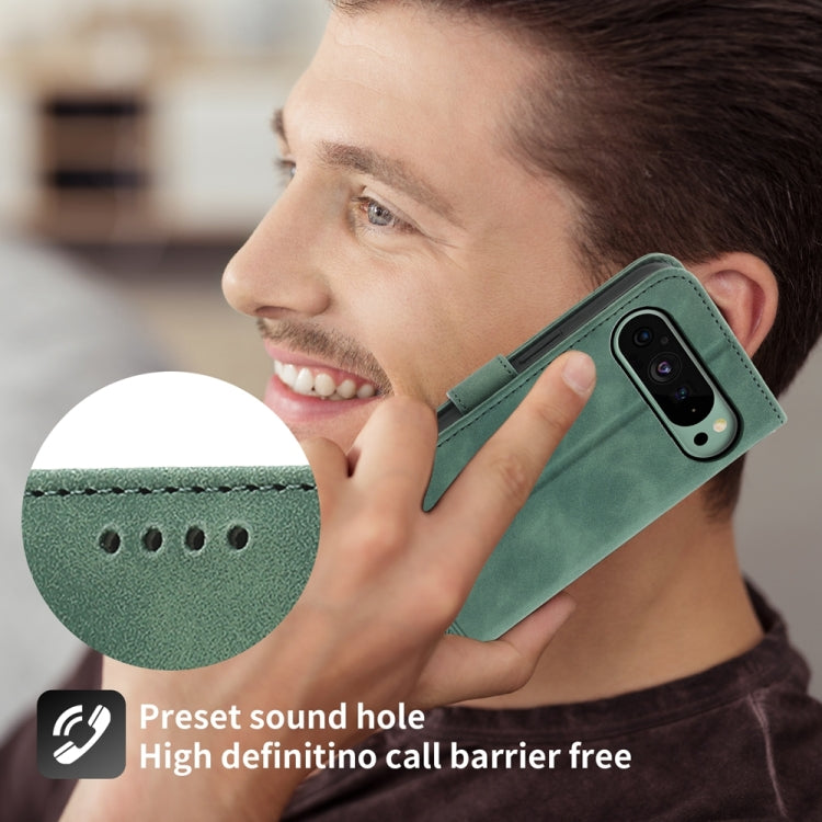For Google Pixel 9 Dierfeng Dream Line TPU + PU Leather Phone Case(Green)