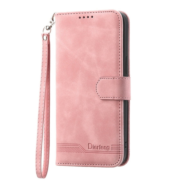 For Google Pixel 9 Pro Dierfeng Dream Line TPU Hybrid PU Leather Phone Case(Pink)