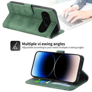 For Google Pixel 9 Pro Dierfeng Dream Line TPU + PU Leather Phone Case(Green)