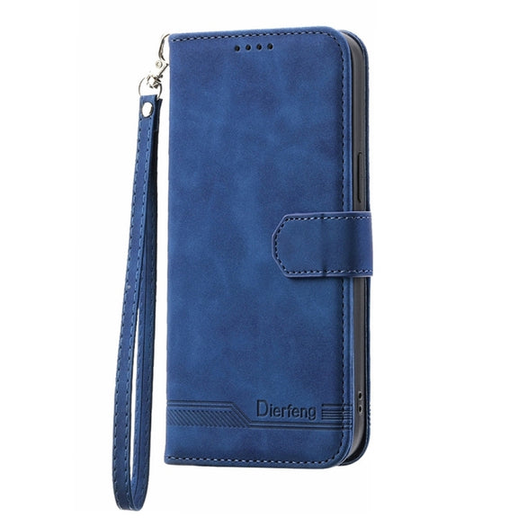For Google Pixel 9 Pro Dierfeng Dream Line TPU + PU Leather Phone Case(Blue)