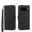 For Google Pixel 9 Pro Dierfeng Dream Line TPU + PU Leather Phone Case(Black) - Google Cases by PMC TechLife | Online Shopping South Africa | PMC TechLife | Buy Now Pay Later Mobicred