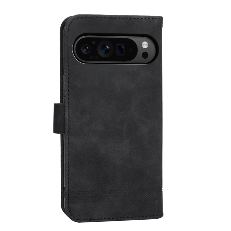 For Google Pixel 9 Pro Dierfeng Dream Line TPU + PU Leather Phone Case(Black)