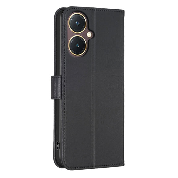 For vivo Y27 4G Four-leaf Embossed Leather Phone Case(Black)