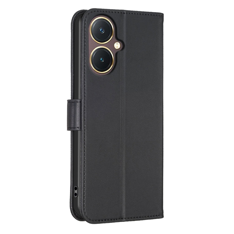 For vivo Y27 4G Four-leaf Embossed Leather Phone Case(Black)