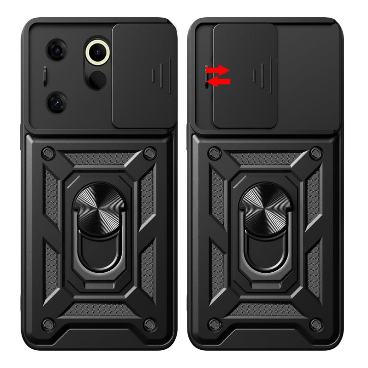 For Tecno Camon 20 Premier Sliding Camera Cover Design TPU+PC Phone Case(Blue)