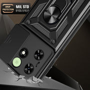 For Tecno Spark Go 2024 / Spark 20 Sliding Camera Cover Design TPU+PC Phone Case(Black)