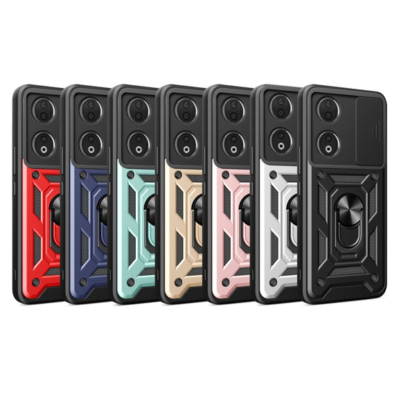 For Honor 90 5G Sliding Camera Cover Design TPU+PC Phone Case(Red)