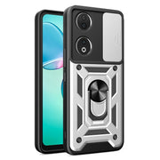 For Honor 90 5G Sliding Camera Cover Design TPU+PC Phone Case(Silver)