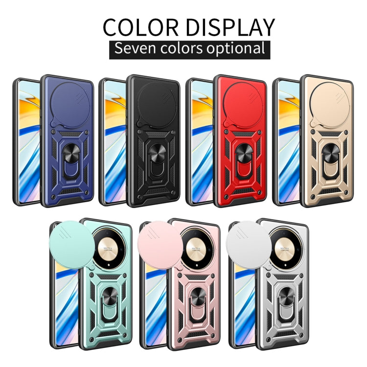 For Honor X9b Sliding Camera Cover Design TPU+PC Phone Case(Red)