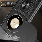 For Honor X9b Sliding Camera Cover Design TPU+PC Phone Case(Blue)