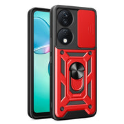 For Honor X7b Sliding Camera Cover Design TPU+PC Phone Case(Red)