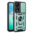 For Honor X7b Sliding Camera Cover Design TPU+PC Phone Case(Green) - Honor Cases by PMC TechLife | Online Shopping South Africa | PMC TechLife | Buy Now Pay Later Mobicred