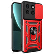 For Honor X8b Sliding Camera Cover Design TPU+PC Phone Case(Red) - Honor Cases by PMC TechLife | Online Shopping South Africa | PMC TechLife | Buy Now Pay Later Mobicred