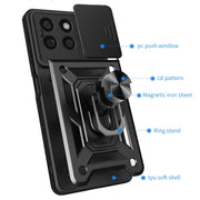 For Honor X8b Sliding Camera Cover Design TPU+PC Phone Case(Red)