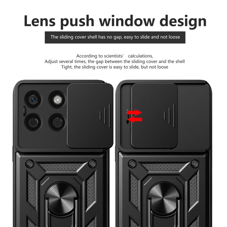 For Honor X8b Sliding Camera Cover Design TPU+PC Phone Case(Red)