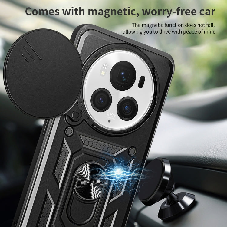 For Honor Magic6 Pro Sliding Camera Cover Design TPU+PC Phone Case(Red)