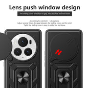 For Honor Magic6 Pro Sliding Camera Cover Design TPU+PC Phone Case(Blue)
