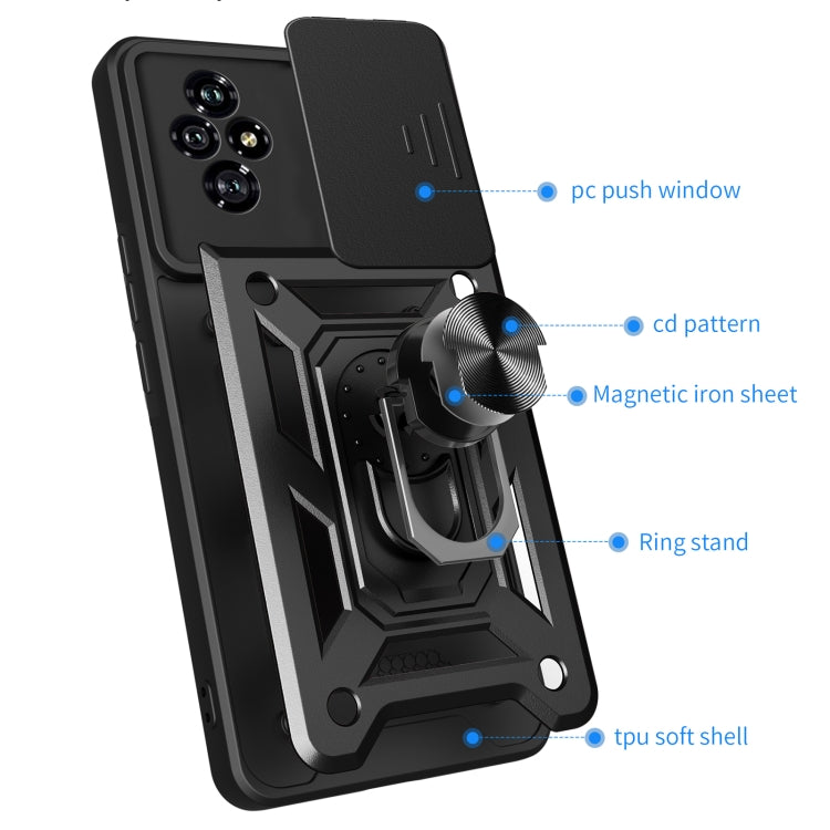 For Honor 200 Sliding Camera Cover Design TPU+PC Phone Case(Red)