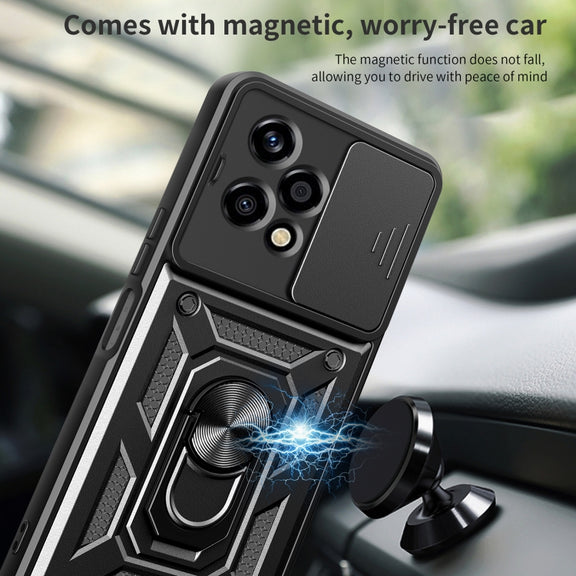 For Honor 200 Lite Global Sliding Camera Cover Design TPU+PC Phone Case(Blue)