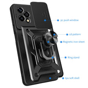 For Honor 200 Lite Global Sliding Camera Cover Design TPU+PC Phone Case(Gold)