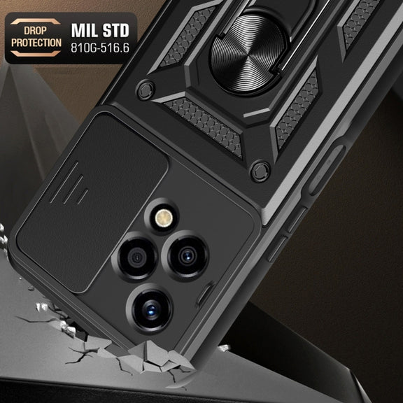 For Honor 200 Lite Global Sliding Camera Cover Design TPU+PC Phone Case(Rose Gold)