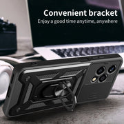 For Honor 200 Lite Global Sliding Camera Cover Design TPU+PC Phone Case(Silver)