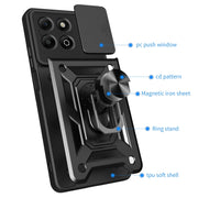 For Honor X6b 4G Sliding Camera Cover Design TPU+PC Phone Case(Red)
