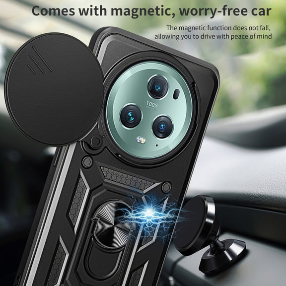 For Honor Magic5 Pro Sliding Camera Cover Design TPU+PC Phone Case(Silver)