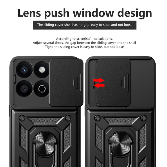 For Honor 200 Smart Sliding Camera Cover Design TPU+PC Phone Case(Rose Gold)