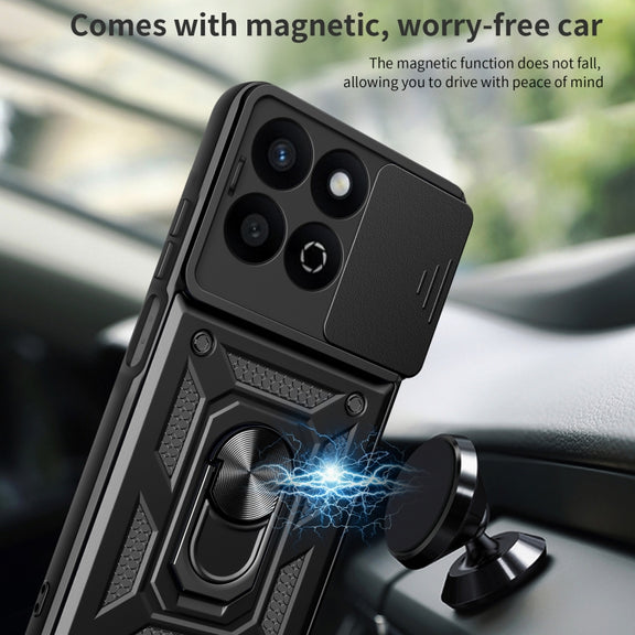 For Honor 200 Smart Sliding Camera Cover Design TPU+PC Phone Case(Rose Gold)