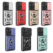 For Honor X8c 4G Sliding Camera Cover Design TPU+PC Phone Case(Blue)