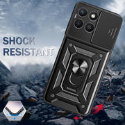For Honor X8c 4G Sliding Camera Cover Design TPU+PC Phone Case(Rose Gold)