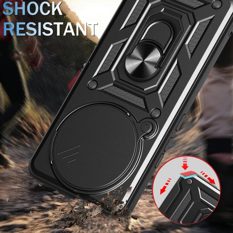 For Honor Magic7 Pro Sliding Camera Cover Design TPU+PC Phone Case(Rose Gold)