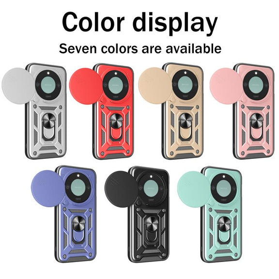 For Honor X9c Smart Sliding Camera Cover Design TPU+PC Phone Case(Rose Gold)