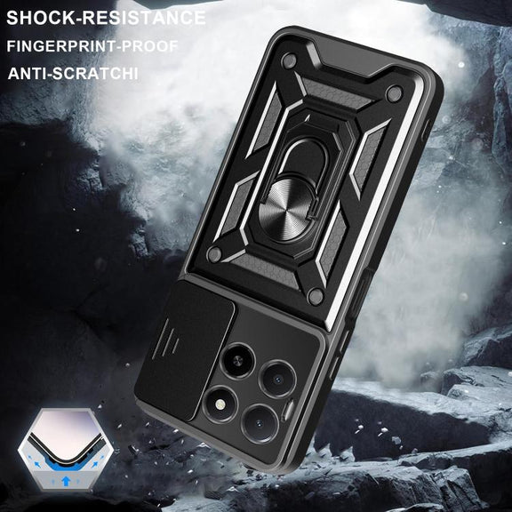 For Honor X5b Plus Sliding Camera Cover Design TPU+PC Phone Case(Silver)