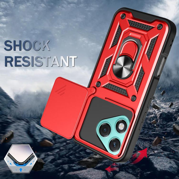 For Honor 400 Lite Global Sliding Camera Cover Design TPU+PC Phone Case(Green)