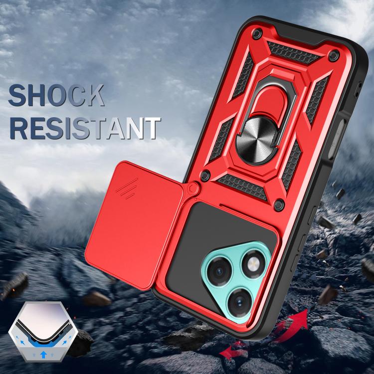 For Honor 400 Lite Global Sliding Camera Cover Design TPU+PC Phone Case(Gold)