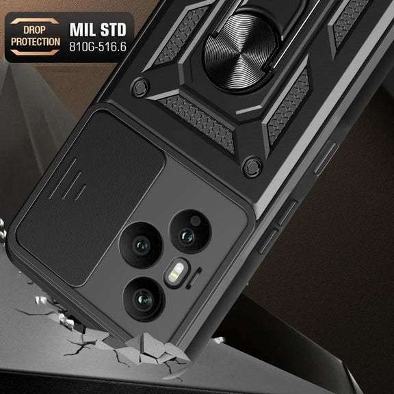 For Honor 400 Pro Global 160.8mm Sliding Camera Cover Design TPU+PC Phone Case(Black)