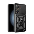 For vivo V29e 5G Global Sliding Camera Cover Design TPU+PC Phone Case(Black) - vivo Cases by PMC TechLife | Online Shopping South Africa | PMC TechLife | Buy Now Pay Later Mobicred
